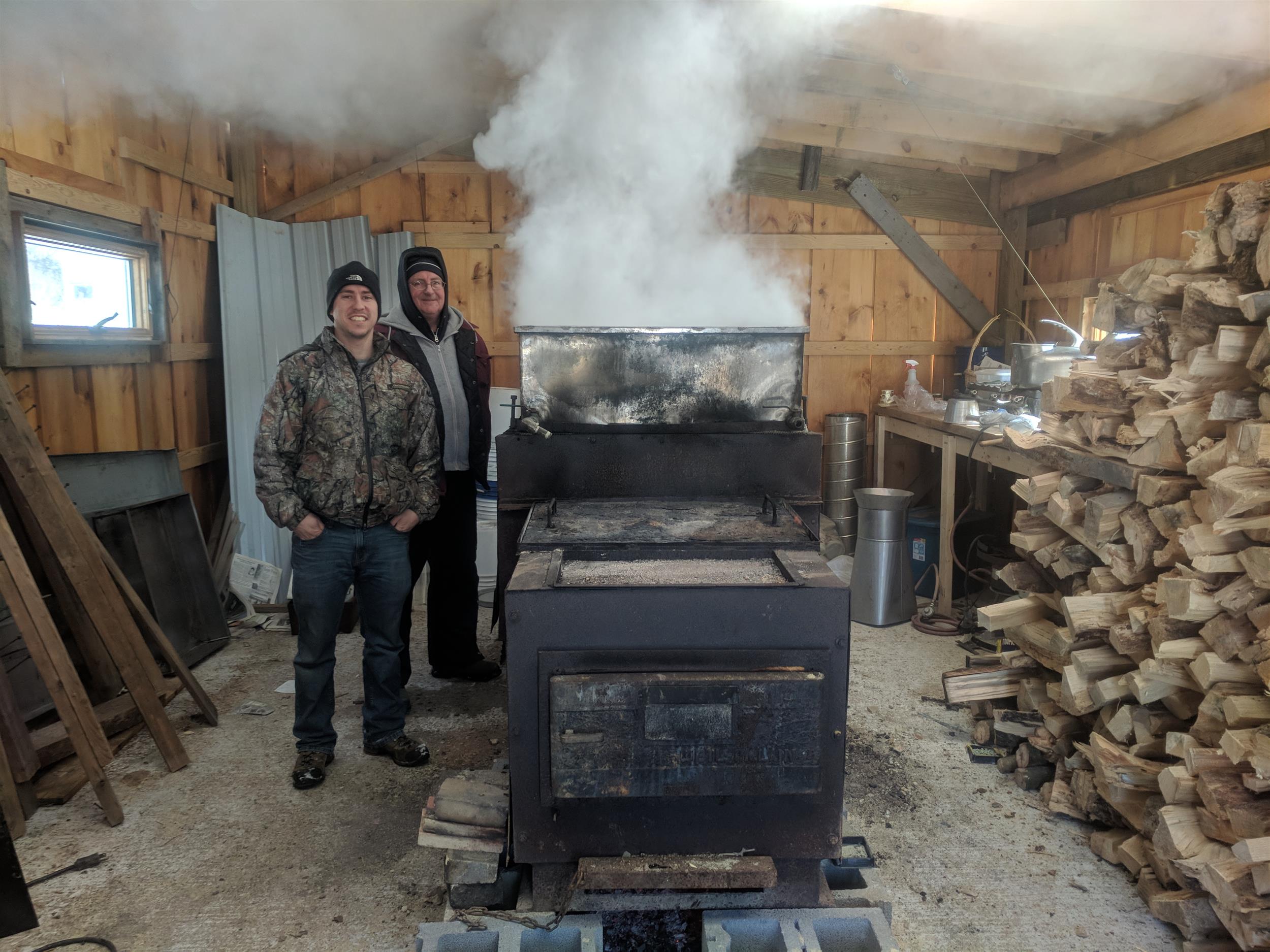 Tenwood Lodge in Ithaca, New York First Firing of the Maple Syrup